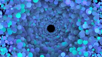 zoom de partícula azul video