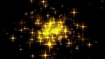 effet de particules d'étoile d'or video