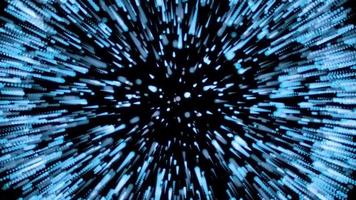 animation de zoom de particules bleues video