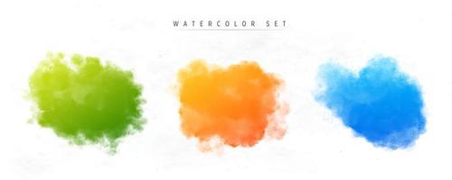 set of watercolor circle, gradient color Illustration vector