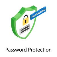 Password Protection Concepts vector