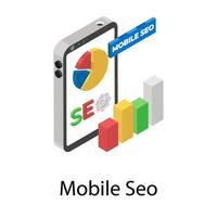 conceptos de seo móvil vector