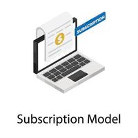conceptos de modelo de suscripción vector