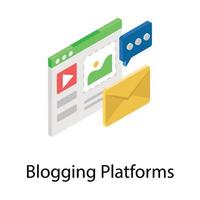 Blogging Platforms Concepts vector