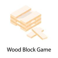 juego de bloques de madera vector