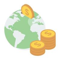 conceptos de finanzas globales vector