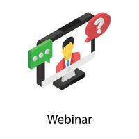 Trendy Webinar Concepts vector