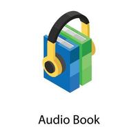 conceptos de audiolibros vector