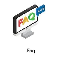 Trendy Faq Concepts vector