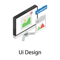 conceptos de diseño de interfaz de usuario vector