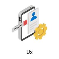 Trendy Ux Concepts vector