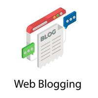 Web Blogging Concepts vector