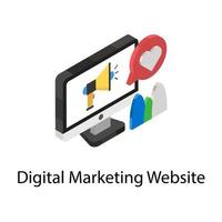 Digital Marketing Website vector