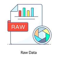 recopilación de datos de fuentes, vector de contorno plano de datos sin procesar