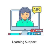 Female with technical tools denoting technical support icon vector