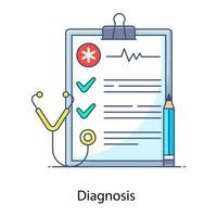 An icon design of diagnosis in flat design vector