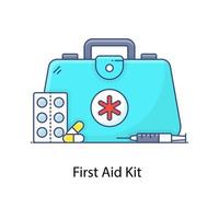 Trendy vector of first aid kit, flat vector style