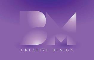 BM Logo Letter Design Concept with Abstract Minimalist Letters in a Trendy Style vector