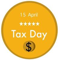 1 April tax day vector