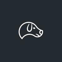 dog logo design logo outline in vector shape,