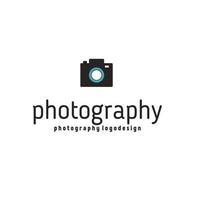 logotipo de fotografía y estudio fotográfico color negro. elementos de diseño vectorial, letreros comerciales, logotipos, identidades, etiquetas, insignias y otros objetos de marca para su negocio. ilustración vectorial vector