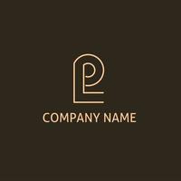 initials P, L logo design, suitable for your business vector