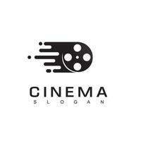 plantilla de vector de logotipo de cine aislada sobre fondo blanco