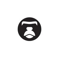 Monkey Head Logo Template vector