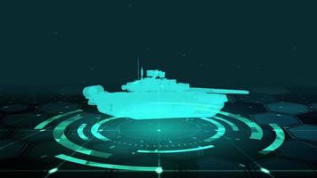 HUD The futuristic 3D sci-fi Tank video