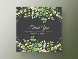Wedding invitation card greenery eucalyptus