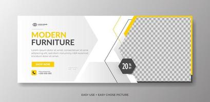 Creative banner furniture vector illustration