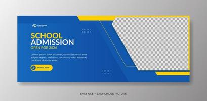 Creative modern banners school admissions design template vector