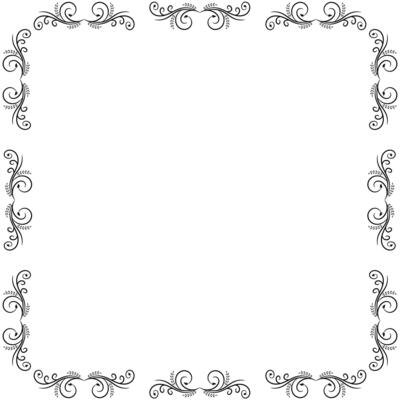 Vector set of decorative elements, frame and line vintage style