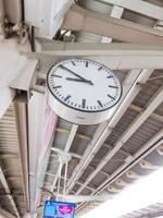 BTS Station BANGKOKTHAILAND18 AUGUST 2018 Clock display on BTS station on 18 AUGUST 2018 in Thailand. photo