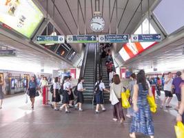 Siam BTS Station BANGKOKTHAILAND17 AUGUST 2018 Stairway to the station. This station is an important access point for the BTS station. on17 AUGUST 2018 in Thailand. photo