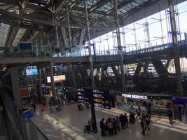 Suvarnabhumi BANGKOK THAILAND31 OCTOBER 2018In the airport passengers are walking to different areas of the airport. Suvarnabhumi Airport is Thailands main airport.0n BANGKOK THAILAND. photo