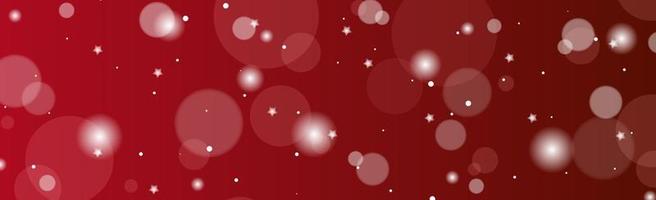 Abstract multicolored blurred bokeh on red background - Vector