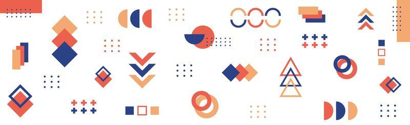 Abstract background with different geometric shapes - illustration