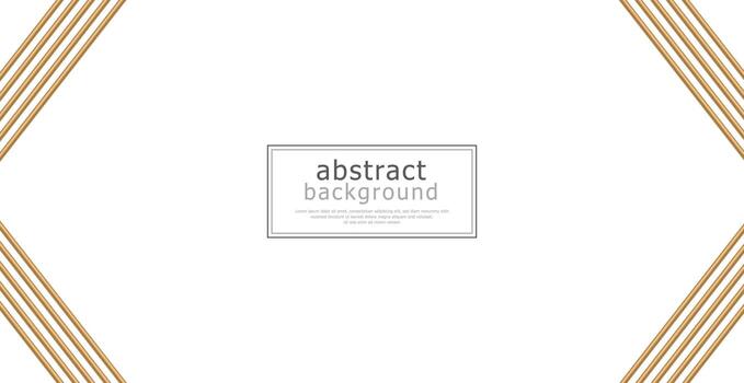 Modern geometric luxury web postcard template for business or presentation with golden lines on white background - Vector