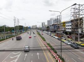 Chaeng Watthana Road BANGKOKTHAILAND15 AUGUST 2018Chaengwattana Road at Laksi Intersection on 15 AUGUST 2018 in Thailand. photo