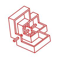 Impossible optical illusion shapes. Logo. Optical art objects. Impossible figures. Unreal geometric object. vector