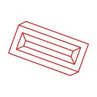 Impossible shapes. Sacred geometry figures. Optical illusion. Abstract eternal geometric objects. Impossible endless outline shapes. Op art. Impossible geometry shape on a white background. Line art. vector