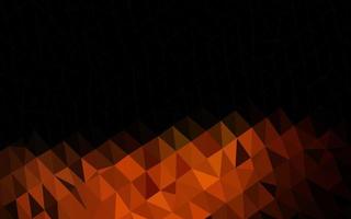 Dark Yellow, Orange vector polygon abstract background.