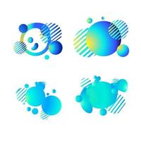 Fluid shape layout isolated template gradient elements colorful futuristic trendy dynamic vector