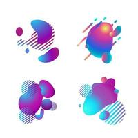 Fluid shape layout isolated template gradient elements colorful futuristic trendy dynamic vector