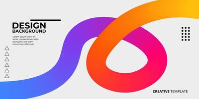 Background abstract wavy shape with Rainbow colors. Vector illustration