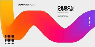 Background abstract wavy shape with Rainbow colors. Vector illustration