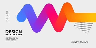 Background abstract wavy shape with Rainbow colors. Vector illustration