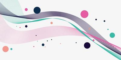 Abstract background with dynamic linear waves. Vector illustration in flat minimalist style