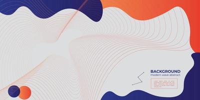 línea de onda azul y naranja resumen antecedentes moderno hipster futurista vector gráfico